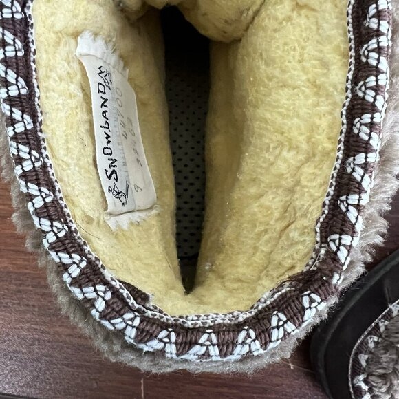 Snowland Boots Womens‎ Size 9 Sherpa Fur All Over & Inside Vintage Ski Fashion - Picture 10 of 11